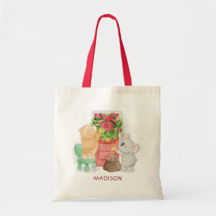 かわいいメリークリスマスコアラパーソナライズされたベア トートバッグ