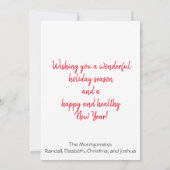 かわいいメリークリスマスシアメージキッテンサンタハット シーズンカード (裏面)