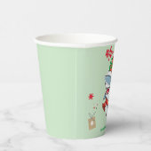 かわいいメリークリスマスシャークフィッシュサンタハットの休日 紙コップ (右)