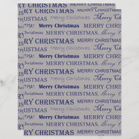 かわいいメリークリスマススクラップブック紙 (正面/裏面)