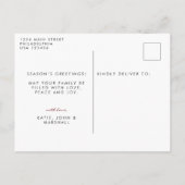 かわいいメリークリスマスストッキングニューホームムービング 案内ポストカード (裏面)