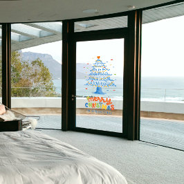 かわいいメリークリスマスツリーホリデーデコレーション ウィンドウサイン