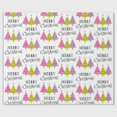かわいいメリークリスマスツリー ラッピングペーパー (フラット)