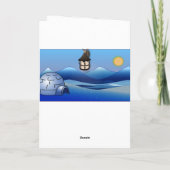 かわいいメリークリスマストナカイとサンタクロース カード (裏面)