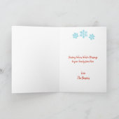 かわいいメリークリスマストナカイとサンタクロース カード (内部)