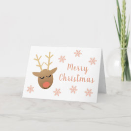 かわいいメリークリスマストナディピンク金ゴールド カード