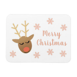 かわいいメリークリスマストナディピンク金ゴールド マグネット