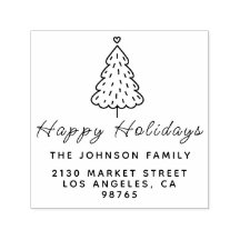 かわいいメリークリスマスファミリー名差出人住所