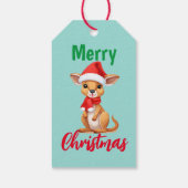 かわいいメリークリスマスベビーカンガルーサンタスカーフ ギフトタグ (裏面)