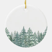 かわいいメリークリスマスベビーフクロムサンタスカーフの休日 セラミックオーナメント (裏面)