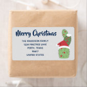 かわいいメリークリスマスホリデーカクティサボステッカー ラベル (インサイチュ)