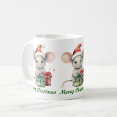かわいいメリークリスマスマウスマグカップ コーヒーマグカップ (正面左)