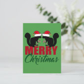 かわいいメリークリスマスリス シーズンポストカード (スタンド正面)