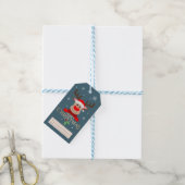 かわいいメリークリスマスルドルフのトナカイ ギフトタグ (より糸付き)