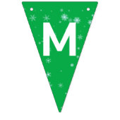 かわいいメリークリスマスレッドキツネサンタスカーフの休日 バンティングフラッグ (第1の旗)