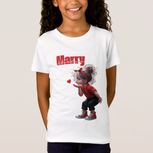 かわいいメリークリスマス休日お祝いデザイン Tシャツ (正面)