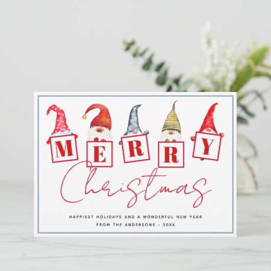 かわいいメリークリスマス格言シンボルや象徴 シーズンカード (スタンド正面)