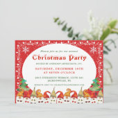 かわいいメリークリスマス格言ビジネスパーティー 招待状 (スタンド正面)
