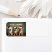 かわいいメリークリスマス犬 ラベル (インサイチュ)