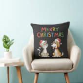 かわいいメリークリスマス猫と犬 クッション (椅子)