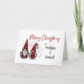 かわいいメリークリスマス素朴格言レッドプレイドスターズ シーズンカード (正面)