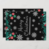 かわいいメリークリスマス シーズンカード (正面/裏面)