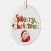 かわいいメリークリスマス セラミックオーナメント (右)
