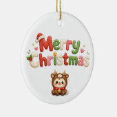かわいいメリークリスマス セラミックオーナメント (右)