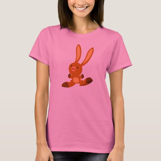 かわいいメリーマンガうさぎ女性Tシャツ Tシャツ (正面)