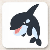かわいいメリーマンガのキラークジラのコースターセット コースター (正面)