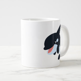 かわいいメリーマンガのキラーホエールジャンボマグカップ ジャンボコーヒーマグカップ