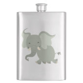 かわいいメリーマンガ象のクラシックフラスコ フラスク (正面)