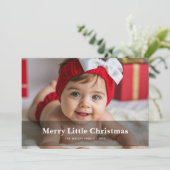 かわいいメリー小さなクリスマスファミリーフォトカード シーズンカード (スタンド正面)