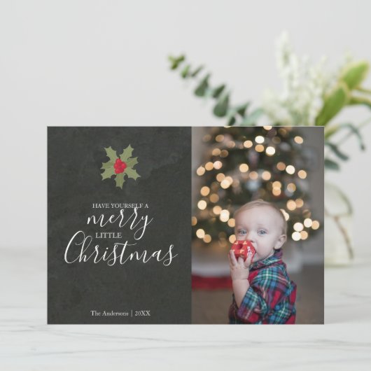 かわいいメリー小さなクリスマスホリー写真 (スタンド正面)