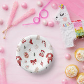 かわいいメリー小さな赤い冬のクリスマスベビーシャワー ペーパーボウル (パーティー)