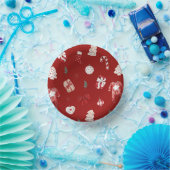 かわいいメリー小さな赤い冬のクリスマスベビーシャワー ペーパーボウル (パーティー)