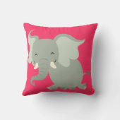 かわいいメリー漫画の象の枕 クッション (裏面)