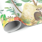 かわいいメルカットおもしろいキッズ動物光沢ラッピング ラッピングペーパー (ロールコーナー)