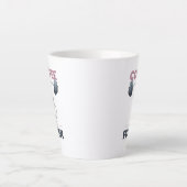 かわいいメルカットコーヒーパワーウェイトリフティングアニメ カフェラテマグ (正面)