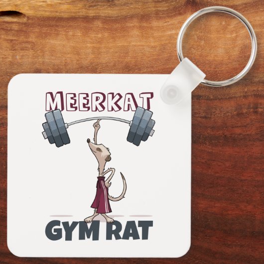 かわいいメルカットジムラットウエイおもしろいトリフタマンガ キーホルダー (裏面)