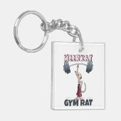 かわいいメルカットジムラットウエイおもしろいトリフタマンガ キーホルダー (正面左)