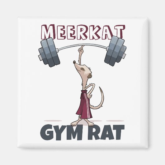 かわいいメルカットジムラットウエイおもしろいトリフタマンガ マグネット (正面)