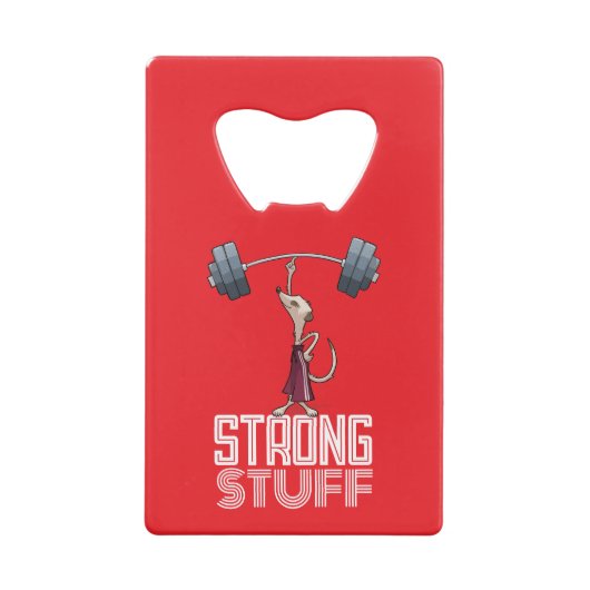 かわいいメルカットストロング物重量挙げ漫画 クレジットカード栓抜き (裏面)