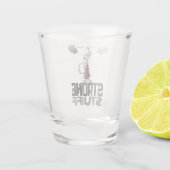 かわいいメルカットストロング物重量挙げ漫画 ショットグラス (裏面)