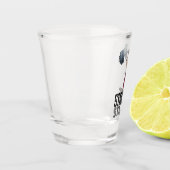 かわいいメルカットストロング物重量挙げ漫画 ショットグラス (左)