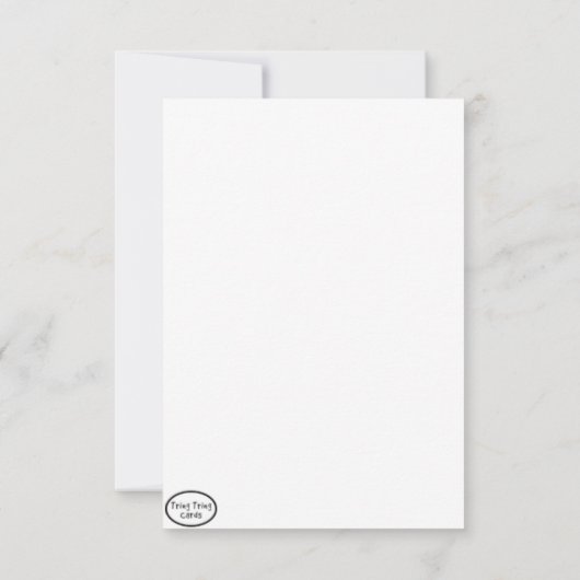 かわいいメルカツ誕生日パーティフラットグリーティングカード サンキューカード (裏面)