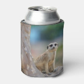 かわいいメルカートが木の上に座った 缶クーラー (缶正面)