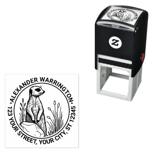 かわいいメルカートスタンディング#1名差出人住所 セルフインキングスタンプ (インサイチュ)