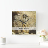 かわいいメルカート写真 スクエア壁時計 (ホーム)