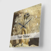 かわいいメルカート写真 スクエア壁時計 (傾斜)